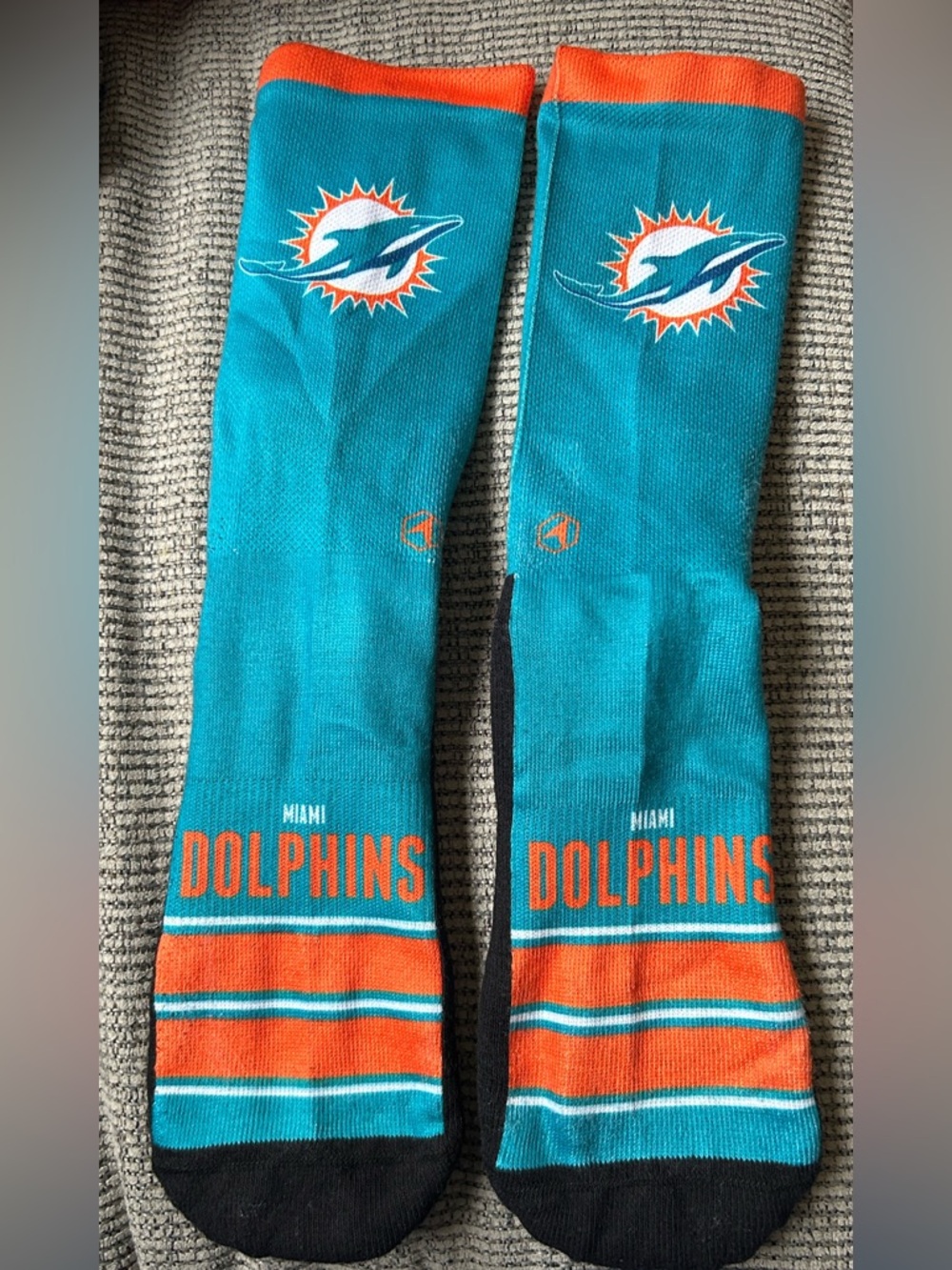 Teal & Orange Fan Crew Socks